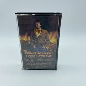 Johnny Rodriguez Foolin’ With Fire Cassette Tape 1983 Epic Records Country Music